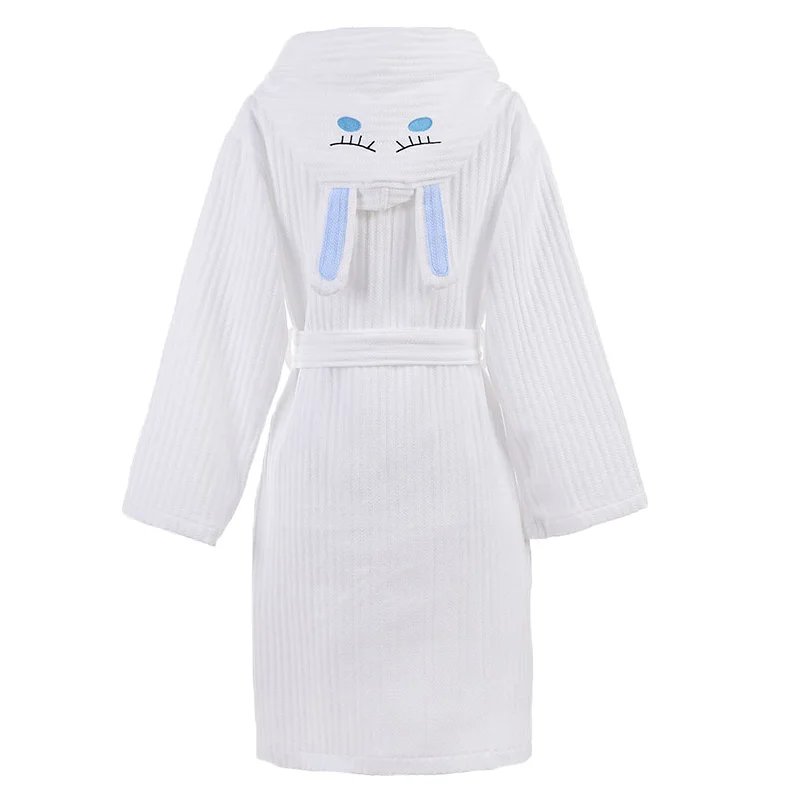 Hooded Robe Bathrobe Soft Nightgowns Winter Casual Thick Robe Cotton Kids Casual Homewear Boy&Girls Hooded Toweling Terry Robe