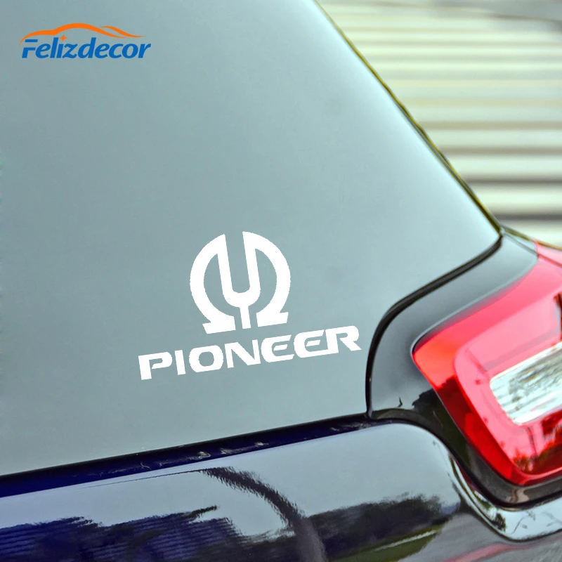 Black/Silver Interesting Pioneer Word Car Sticker Vinyl Auto Car Windscreen  Bumper Accessories Waterproof Decal C995