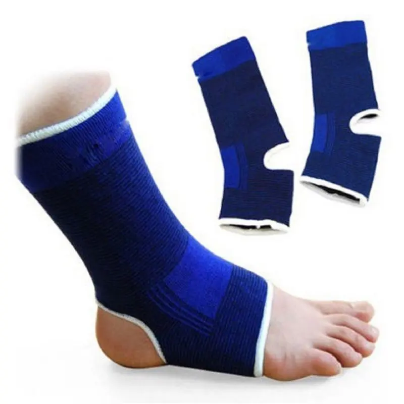 A Pair Elastic Ankle Support Brace Compression Wrap Sleeve Bandage Sports Relief Pain Gym Fitness Foot Protective Gear