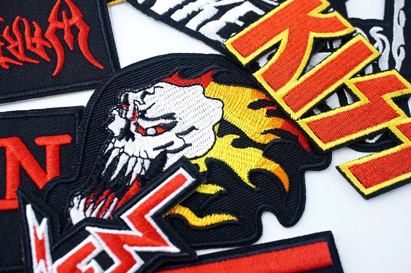 Bands Iron On Patches Apparel Sewing Fabric Handmade Appliques For Clothing Punk Rock Stickers Badges Parche