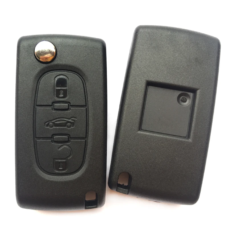 3 button Car Remote key Shell Fob For PEUGEOT 406 407 308 408 307 Partner Flip Folding Key Case Cover CE0536 HU83/VA2 Blade