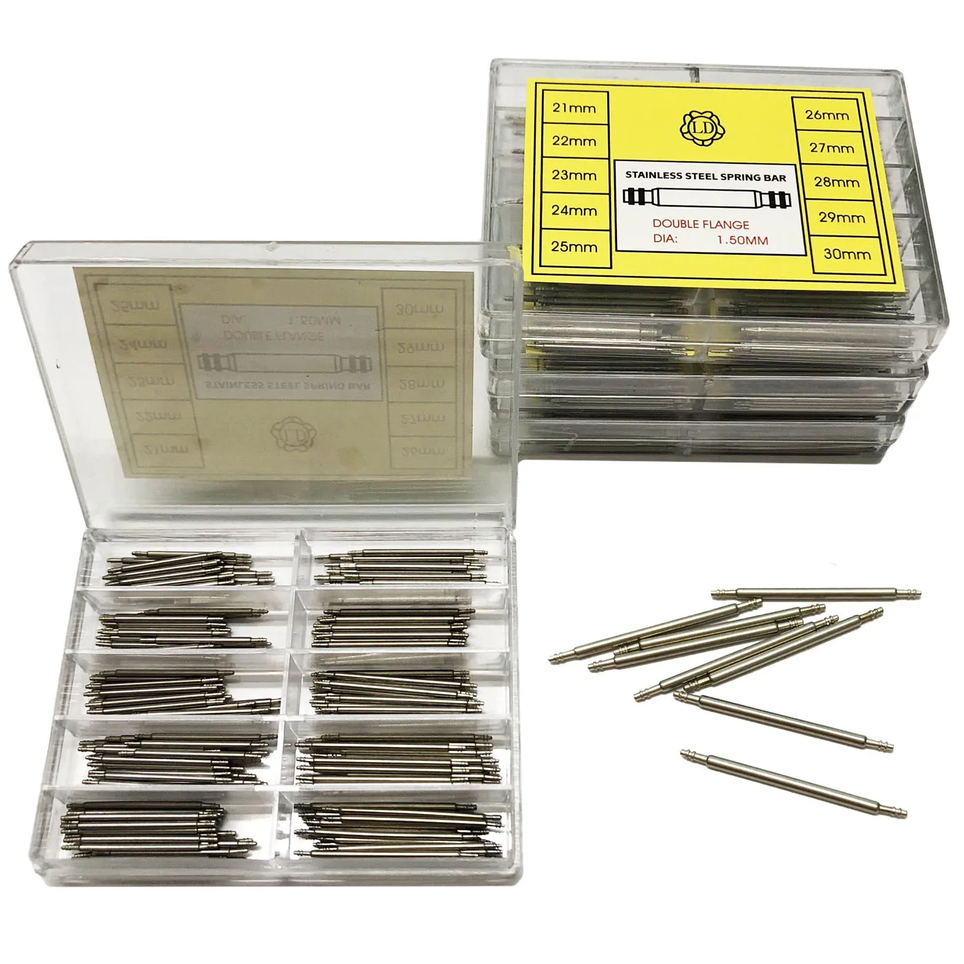 200PCS Watch Repair Tool Kit Watch band Pin Spring Bar Release Pins 21 22 23 24 25 26 27 28 29 30 31mm 200PC Spring Pins