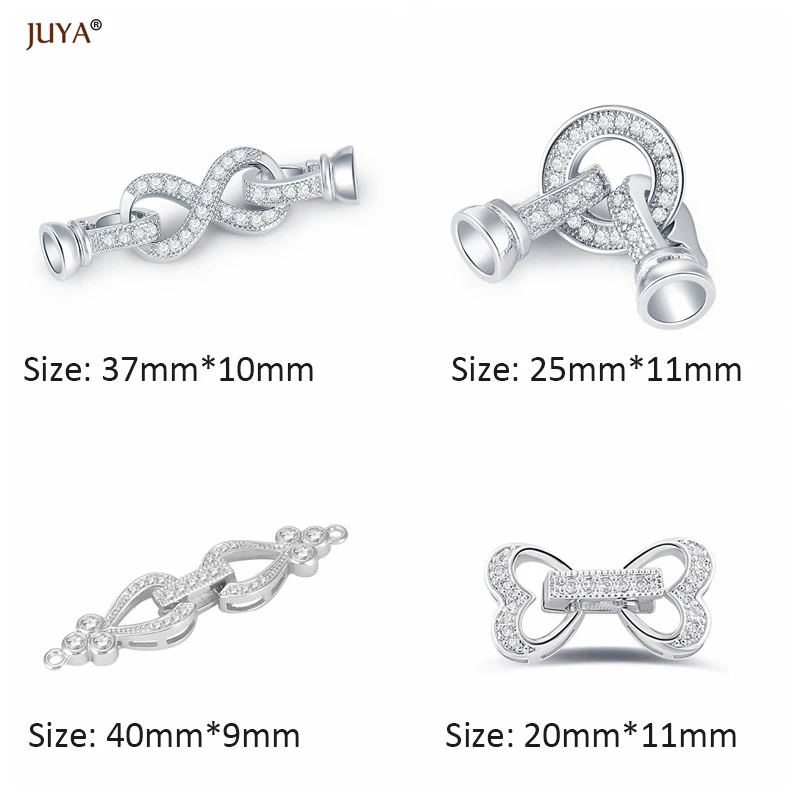 Clasps For Jewelry Making Accessories DIY Pearls Necklace Bracelet Jewellery Making Supplies Copper Zirconia Jewelry Materials