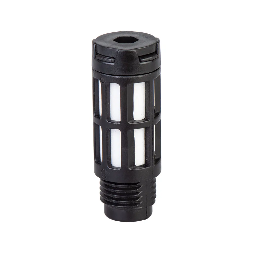 1/4NPT Thread Air Pneumatic Parts Exhaust Muffler Plastic Mechanical Components Silencer Black