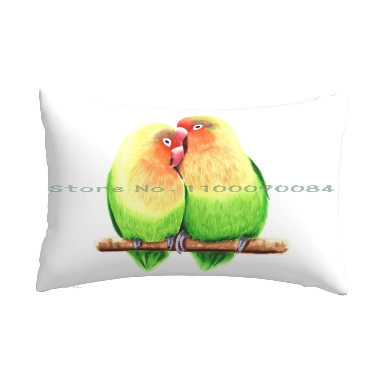 Lovebird Parrots Pillow Case 20x30 50*75 Sofa Bedroom Kiss Fan Art Kiss Band Kiss Music Kiss Fanart Kiss The Band Long