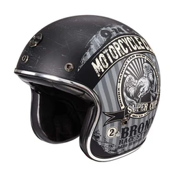 CFR Retro Motorcycle Helmet Men's Motorcycle Half Helmet Motorbike Knight Riding Casco Moto 3/4 Open Face Helmets Oversize 4XL