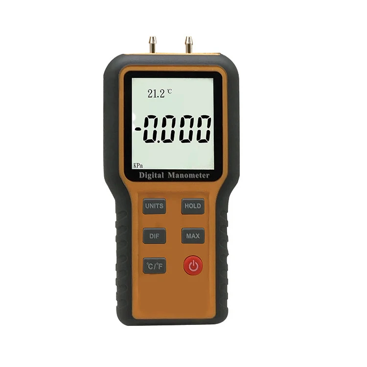 Gas Pressure Tester Digital Air Pressure Meter Differential Pressure Gauge Gas Pressure Tester 12 Selectable Units of Measure