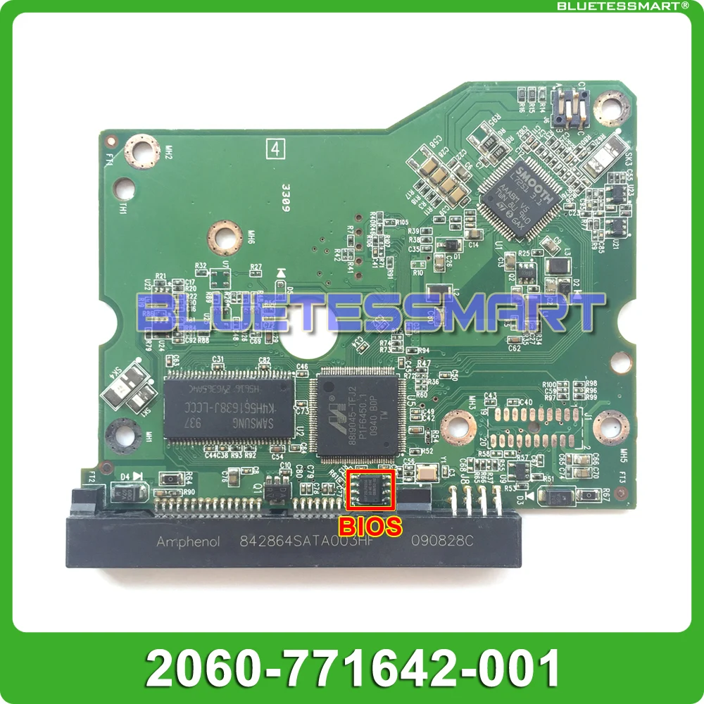 HDD PCB logic board 2060-771642-001 REV P1 for WD 3.5 SATA hard drive WITHOUT BIOS chip repair data recovery