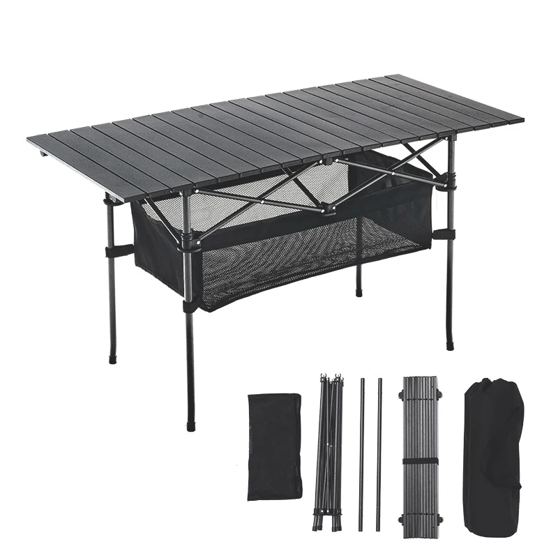 

Outdoor Folding Table Chair Camping Aluminium Alloy Picnic Table Waterproof Durable Folding Table Desk For 140*70*70CM