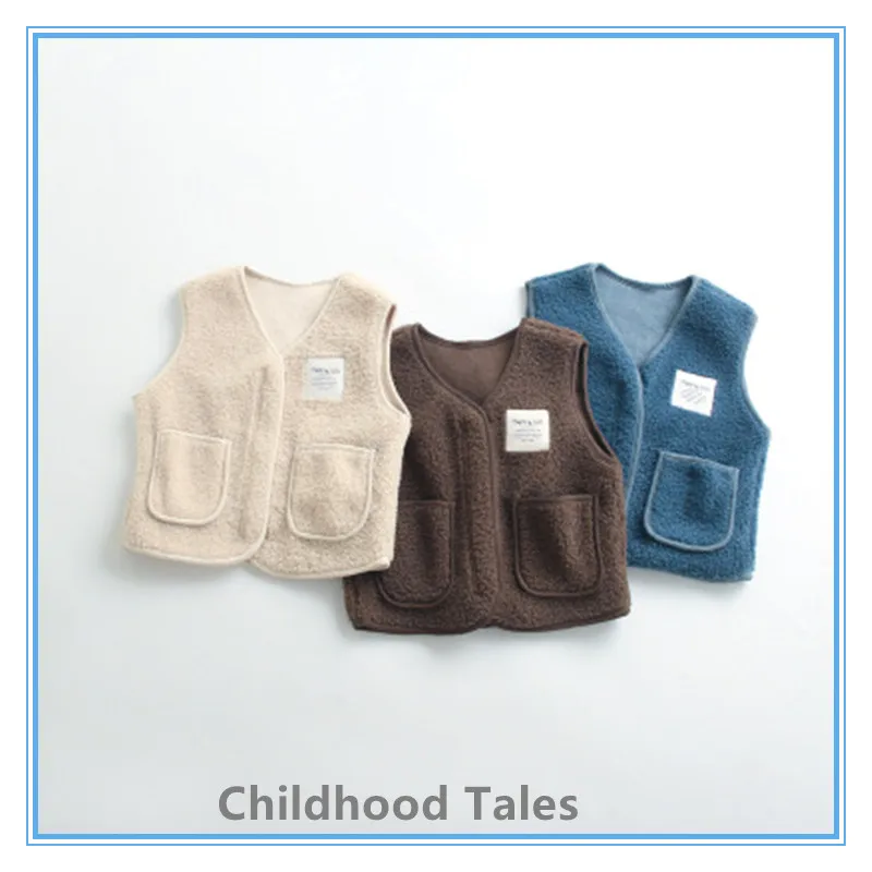 

Children's vest boysand girls baby fur vests in small children's cashmere waistcoat