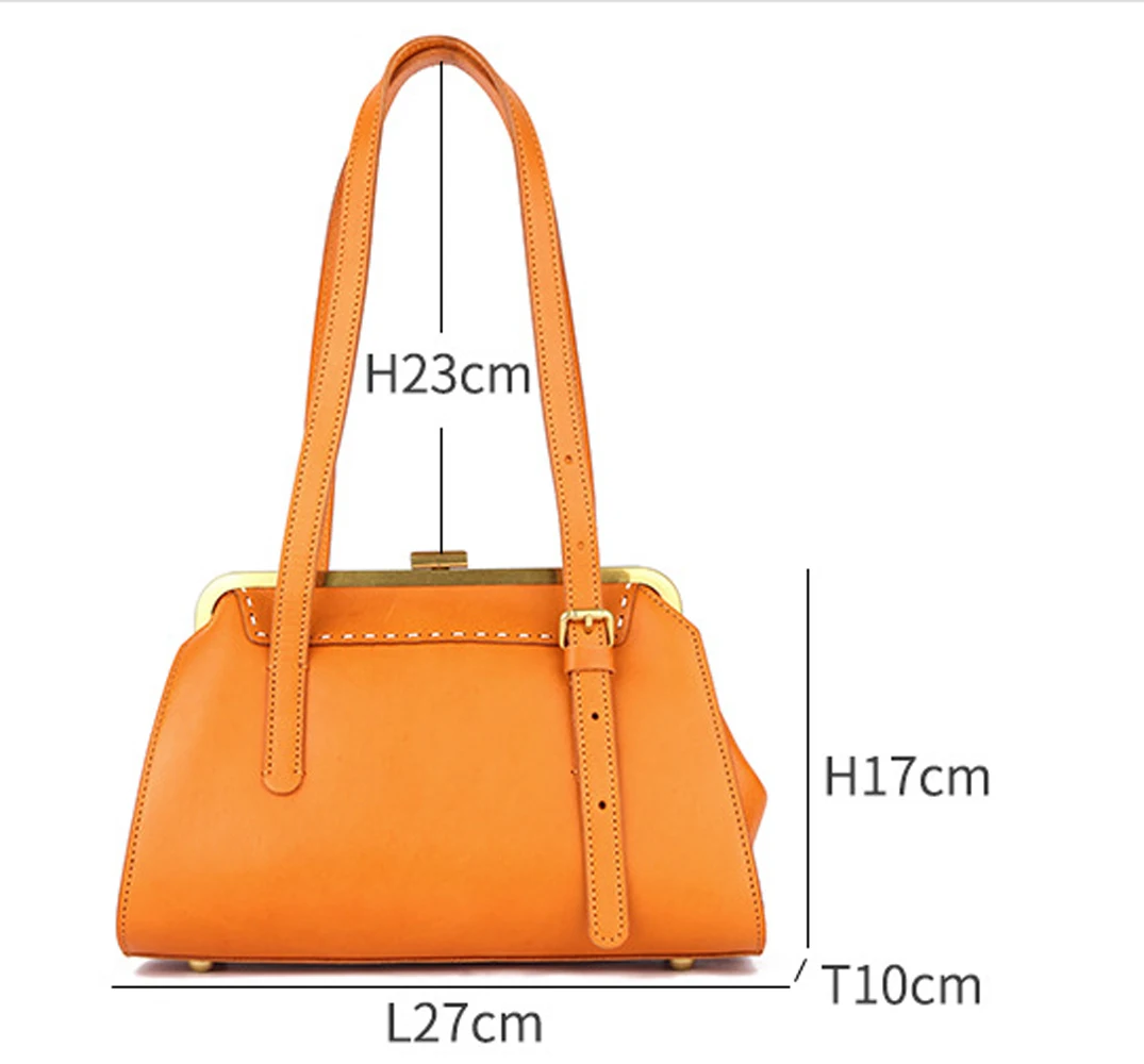 Fashion Solid Color  Women Bag Head Layer Cowhide Leather Alar Package Contracted Retro  Leisure Shoulder Bag