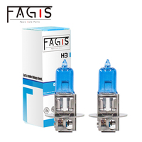 Fagis 2 Pcs Good Quality H3 12V 55W Super White Car Fog Lamps Headlight Auto Halogen Bulbs Car Lights Blue Glass