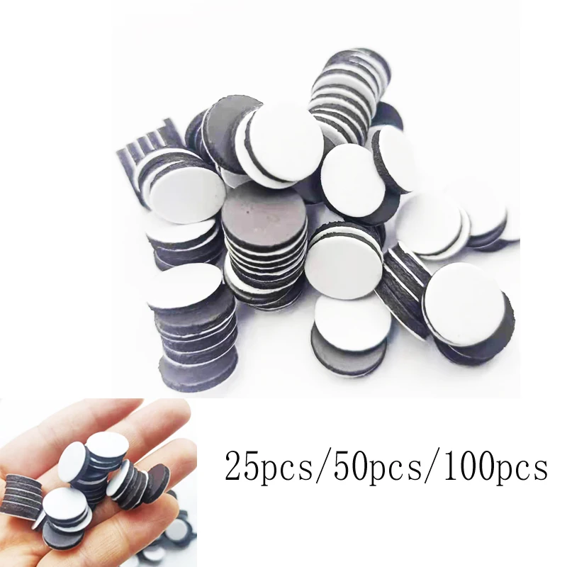 10/25/50/100pcs  Round Magnetic Sticker Fit Glass Cabochon For Fridge Magnet DIY Blackboard Sticker Beads Jewelry