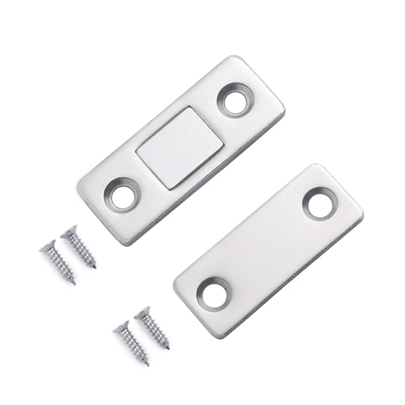 Naierdi 2pcs/conjunto armário magnético pega a porta de ímã para a porta escondida mais perto com parafuso para armário de armário hardware de móveis