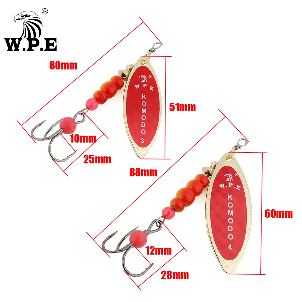 W.P.E 1pcs Spinner Lure 3#/4# Spoon Lure 13g/18g Brass Metal Fishing Lure Hard Bait Pike Bass Wobblers Fishing Tackle Pesca