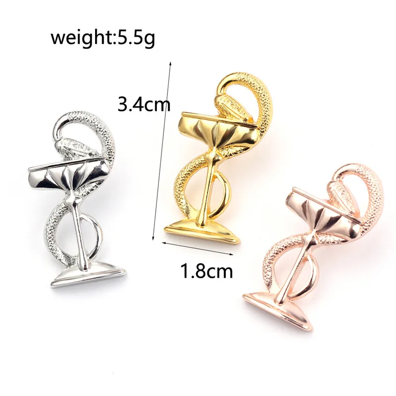 Bowl of Hygieia Cute Pin Badge Medical Gift Doctor Nurse Pin Accessories Gold Silver Color Fashion Jewelry Brooches Women