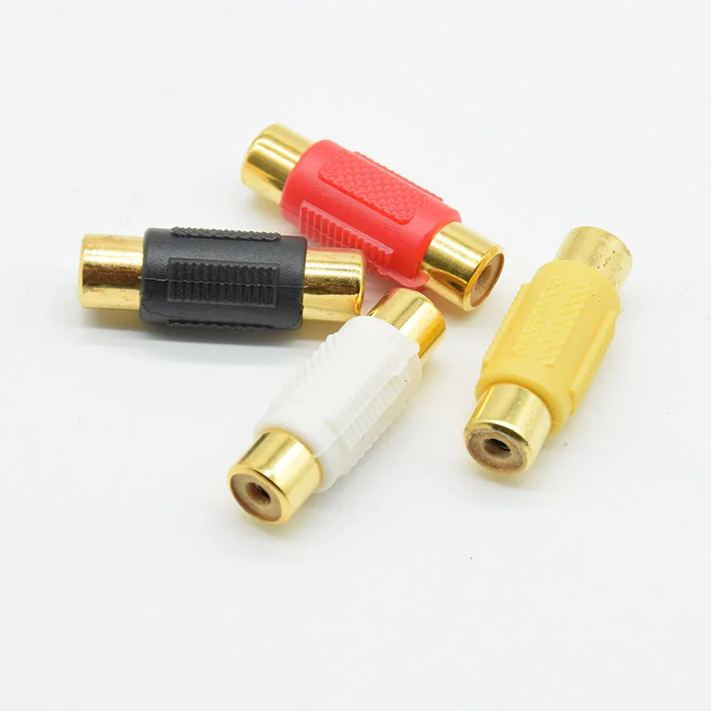 4 stücke RCA gerade-durch audio und video buchse auf buchse stecker RCA audio lotus butt stecker Jack Buchse Adapter