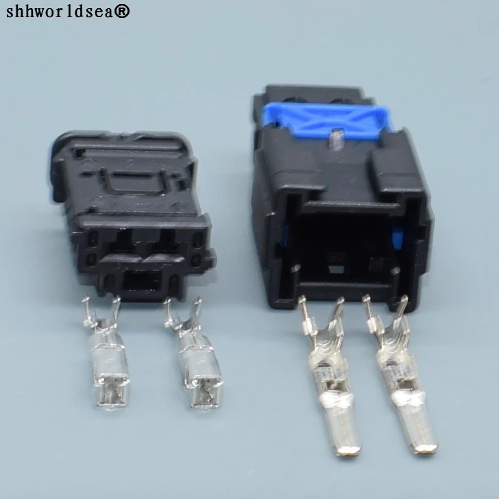 

shhworldsea 2 Pin Auto Electric Female Connector Plug Housing With Terminal 98819-1021 988191021 98824-1021