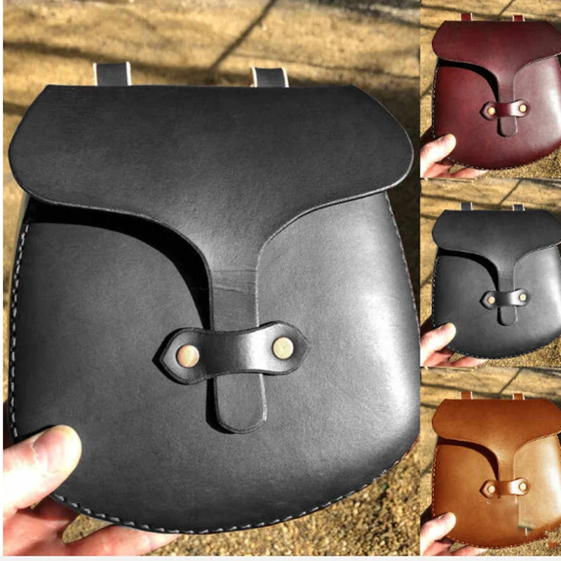 2022 Renaissance Steampunk Medieval Accessories Style Bag Metal Button Crossbody Retro Simple High Capacity Men Street Fashion