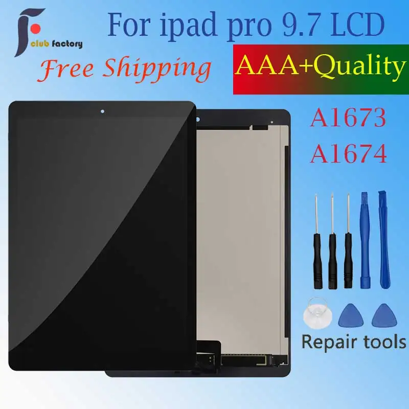 For Apple iPad Pro 9.7 LCD Display  A1673 A1674 A1675 Touch Screen Digitizer Sensors Panel Replacement LCD For ipad Pro 9.7