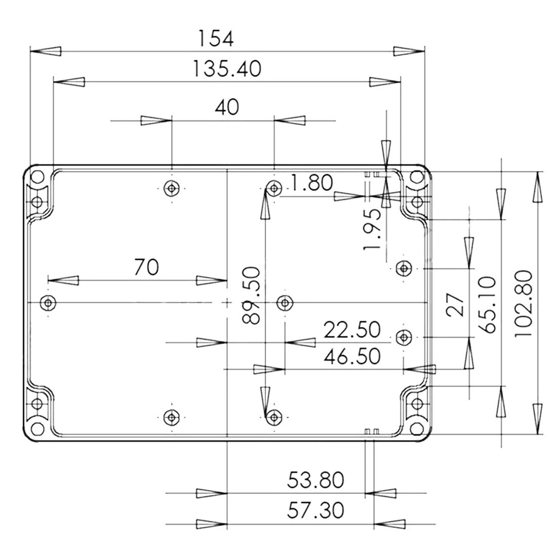 Kunststoff Gehäuse Projekt Box Wasserdichte Instrument 160*110*90mm