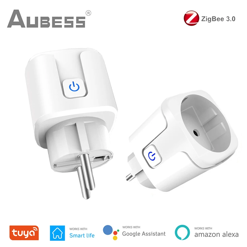 Tuya ZigBee Smart Power Plug EU 16A Wireless App Voice Remote Control Socket With Energy Monitor Outlet Via Alexa Google Home