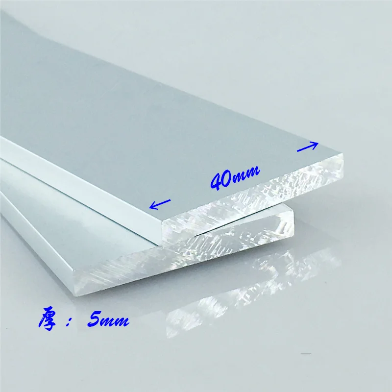 

Aluminium alloy plate 5mmx40mm article aluminum 6063-T5 oxidation width 40mm thickness 5mm length 100mm 1pcs