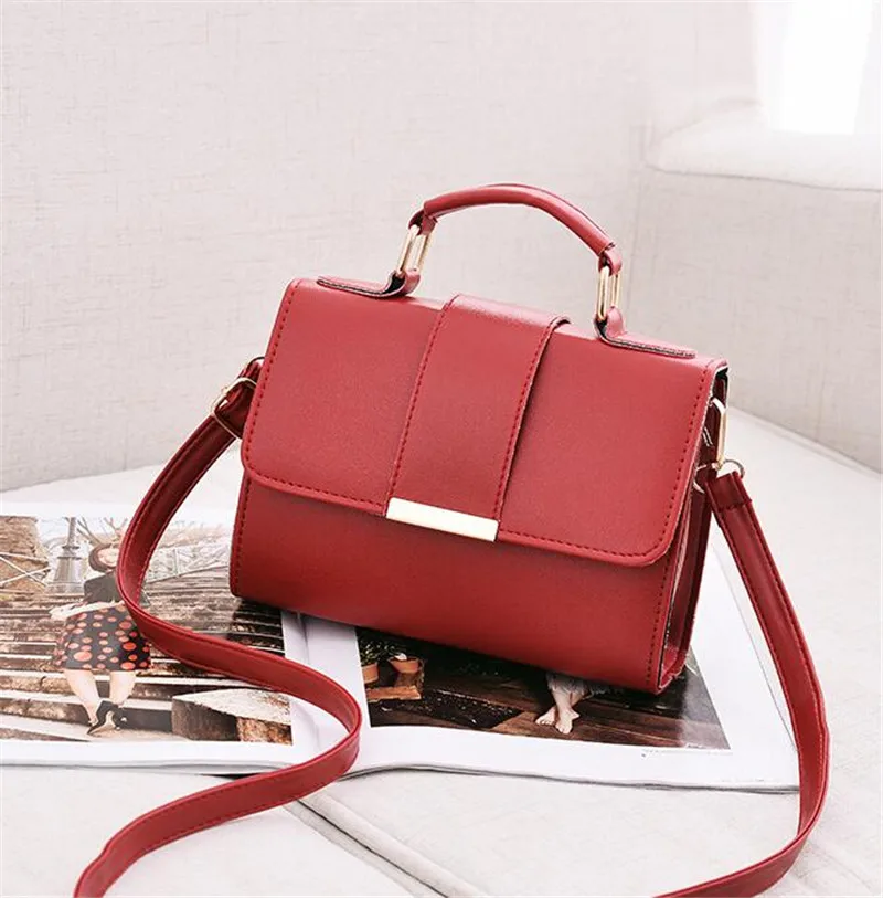 Heißer Verkauf Flap Sling Schulter Taschen für Frauen Einfarbig Umhängetasche Messenger Tasche Geldbörse Weibliche Leder Handtasche Tasche – Detail 18