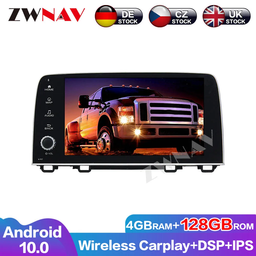 DVD Player Stereo Multimedia Touch Screen Car 128G Carplay Radio Android 10 Audio Navigations GPS For Honda CRV 2017 Head Unit