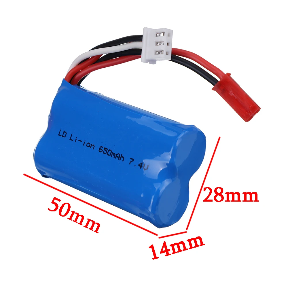 7.4v 650mah Li-ion battery For MN45 WPL D12 RC Car Trucks Speedboat 14500 2S 7.4v Lipo Battery For FX059 F1 Syma RC Toys Boats