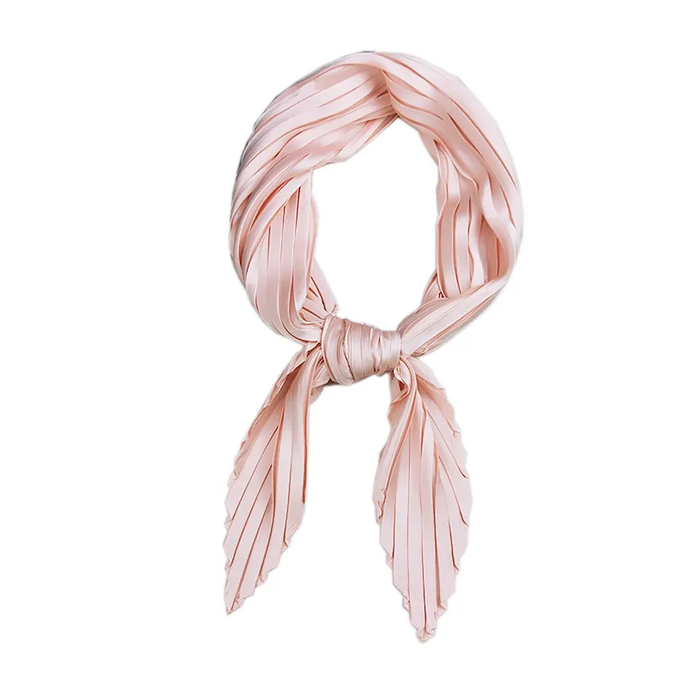 Foulard Femme nueva moda primavera y otoño accesorios para el cuello de satén cuello bufanda de las señoras de Color sólido pequeño cuadrado mujeres Neckerchief