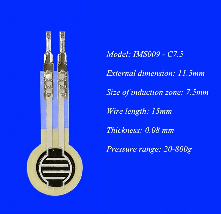 500g FSR Robot Haptic Insole Flexible Thin Film Pressure Sensor Foot Pressure Distribution Switch