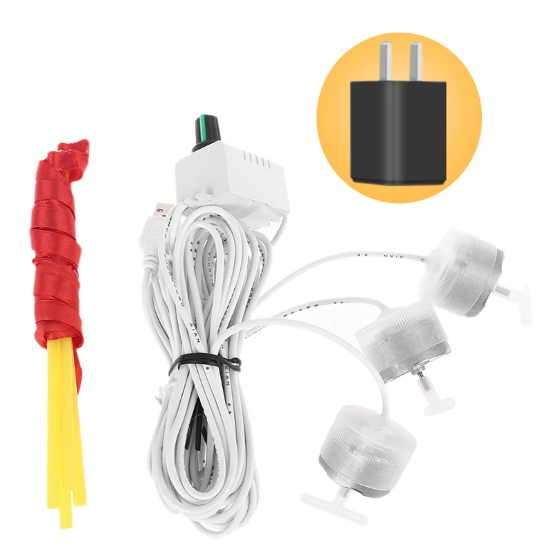 Ventilador de techo USB repelente de insectos, dispositivo con enchufe estadounidense, adaptador USB y Control de velocidad, interruptor de encendido y apagado, Cable de alimentación de 326cm