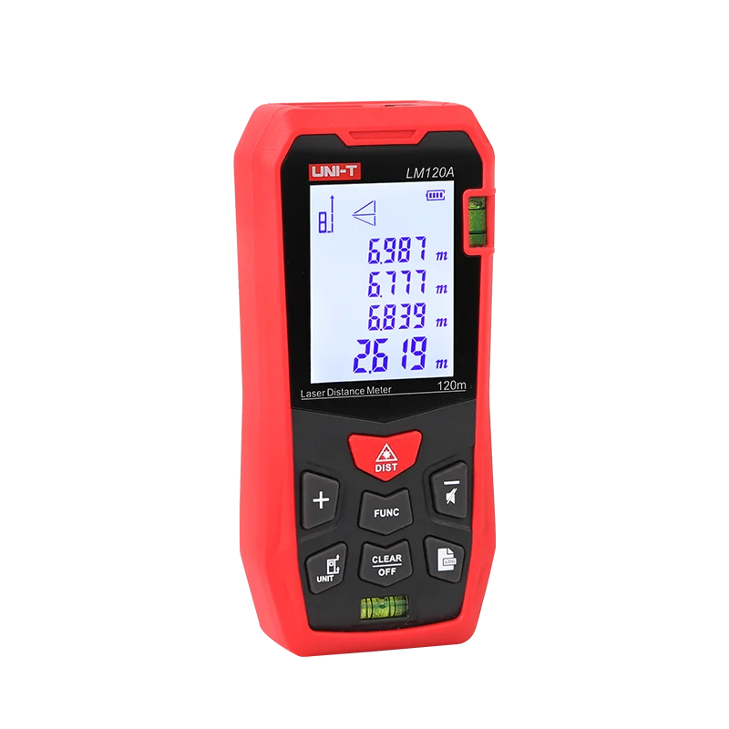 UNI-T LM50A LM70A LM100A LM120A Mini medidor de distancia láser infrarrojo de mano instrumento de medición de habitación al aire libre regla electrónica