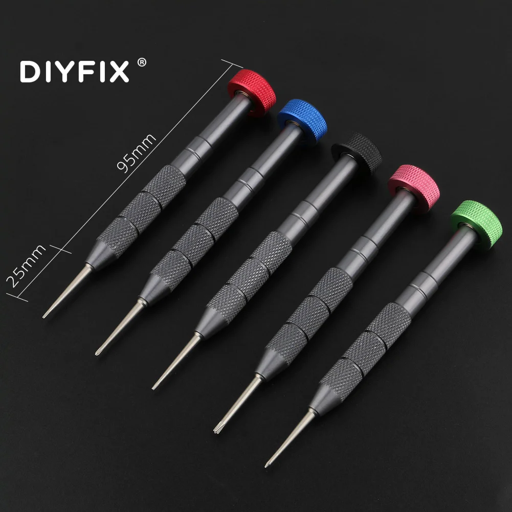 DIYFIX Pro 12-مفك براغي مثلثي عالي الدقة 1.5/2.2 T2 Y0.6 ، مفك خماسي 0.8 لإصلاح iPhone APPLE