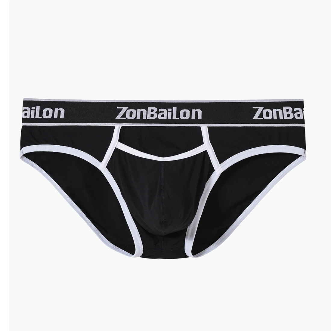 Calzoncillos sexys para hombre, ropa interior elástica de bambú, sin etiqueta, con cinturilla cómoda, color negro