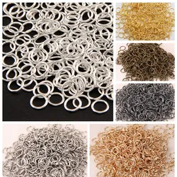 4mm~16mm Iron Metal Hoops Open Round Crafts Connector Jewelry Findings Split Jump Rings