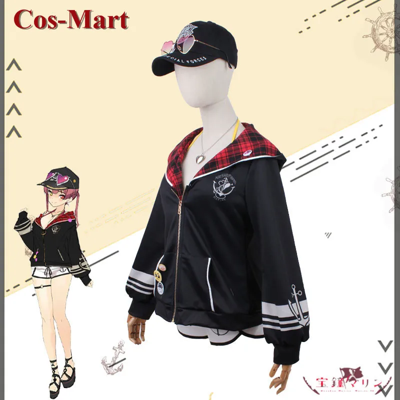 Cos-Mart Anime Vtuber Hololive Houshou Marine Cosplay Costume Sweet Cute Swimsuit Uniforms Activity Party Role Play Clothing