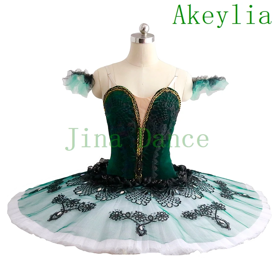 

Velvet Green Don Quixote ballet professional tutu Adult Blue Emerald Pancake Tutu Costume YAGP Classical Ballet Tutu Dress Girls