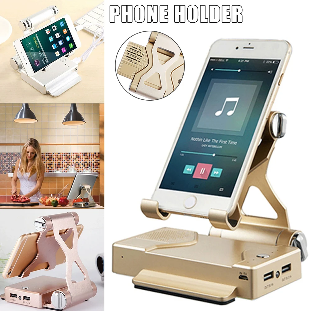 

Mobile Phone Bluetooth Speaker Multifunctional Bracket 3-in-1 Mobile Power Cell Phone Holder GK99