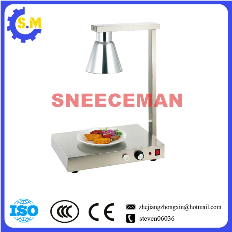 Stainless steel buffet insulation lamp Food warm pedestal 4 heads food insulation barbecue heating lamp warmer display