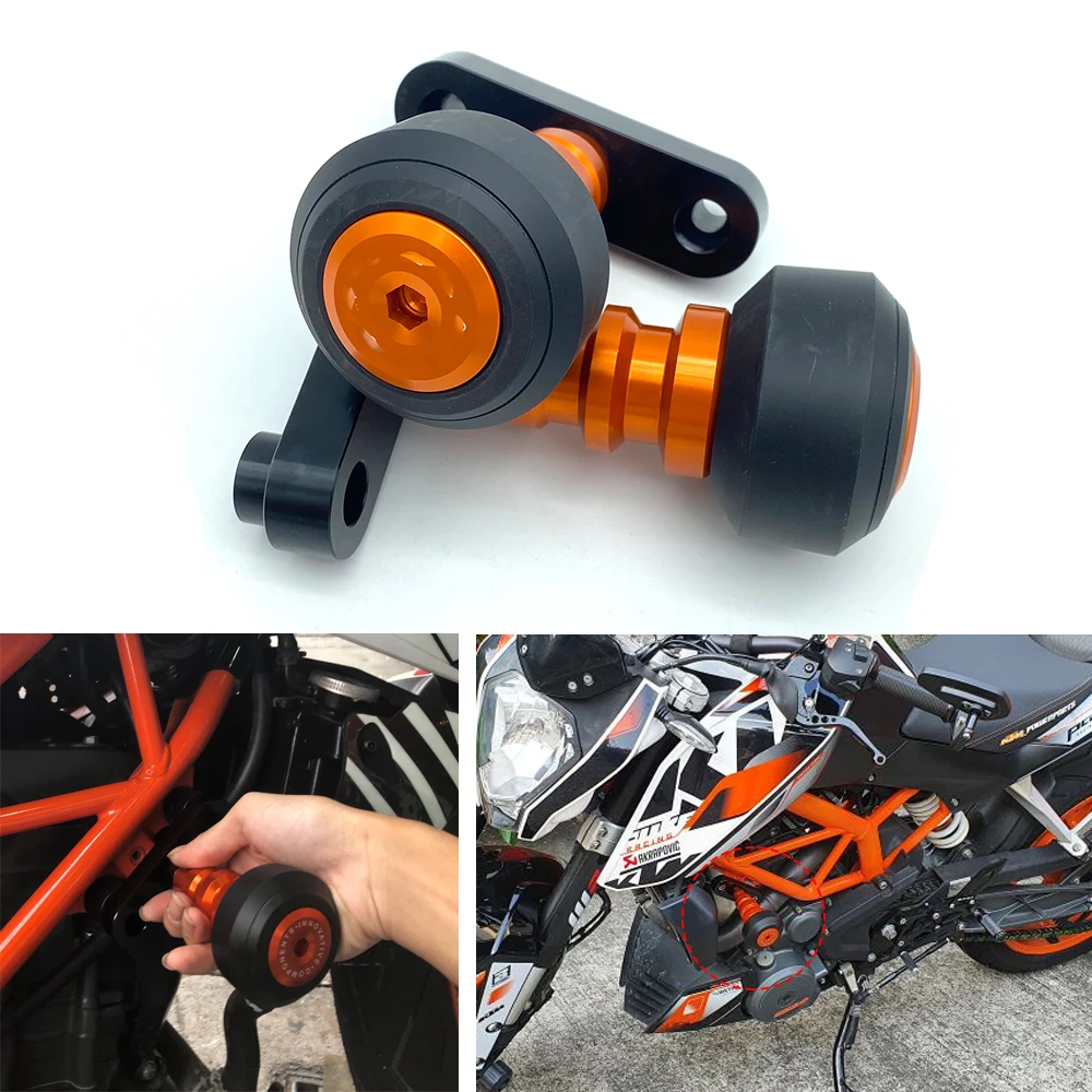 REALZION Motorcycle Frame Sliders Anti Crash Guard Pad Side Bumper Stops Collision Protector For KTM Duke 125 200 250 390 13-21