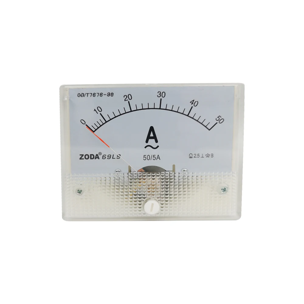 1PC 69L9-A 50/5A 100/5A 200/5A 400/5A AC Analog Meter Panel AMP Current Ammeter Gauge Use With Transformer 80*65MM Amperimetro