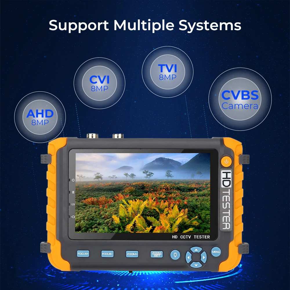 Neuer 8mp ahd/cvi/tvi cvbs cctv tester cctv kameras tester ahd tester mit hdmi vga eingang video tester cftv mini monitor