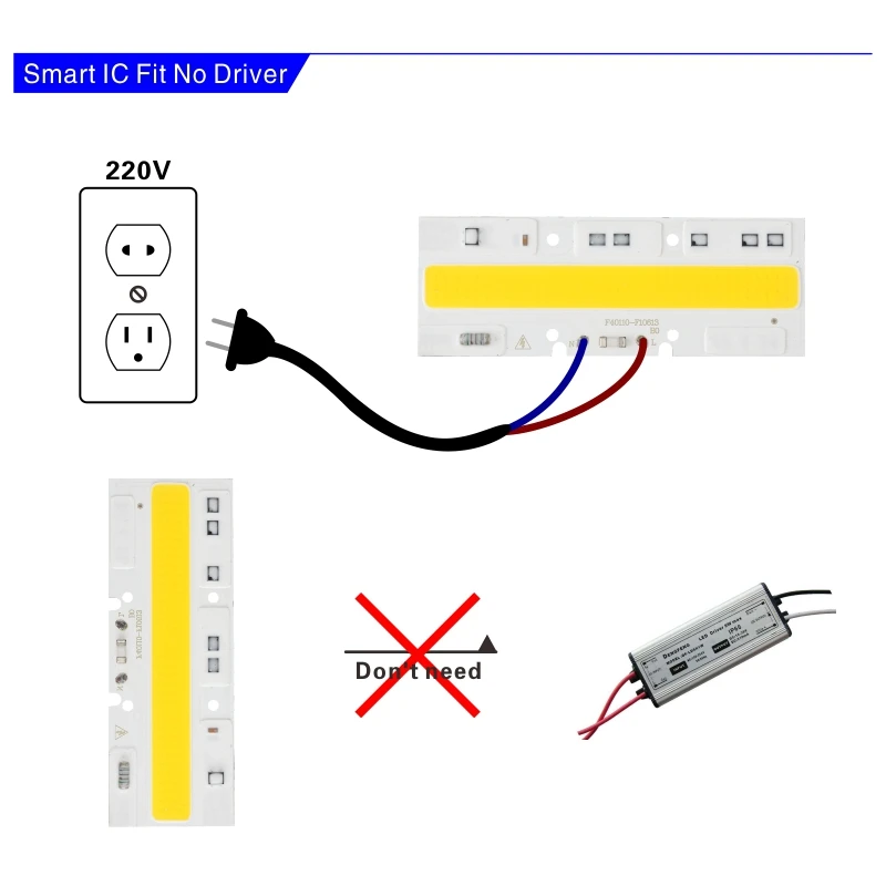 110V 220V LED Chip 30W 50W 70W 100W 120W 150W COB Chip For LED Flood Light Cold White Warm White LED Spotlight Lamp