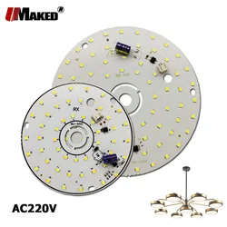 5pc AC220V modułu LED 12W D108MM D136MM Ceilinglight PCB aluminiowa płyta biały/ciepły SMD2835 inteligentny sterownik IC nie Flick LED lampa DIY