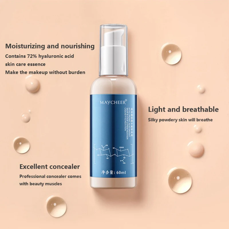 60ML Korea BB Cream Glow Foundation Long Lasting Whitening Moisturizing Sunscreen Concealer Cream Makeup Skin Care