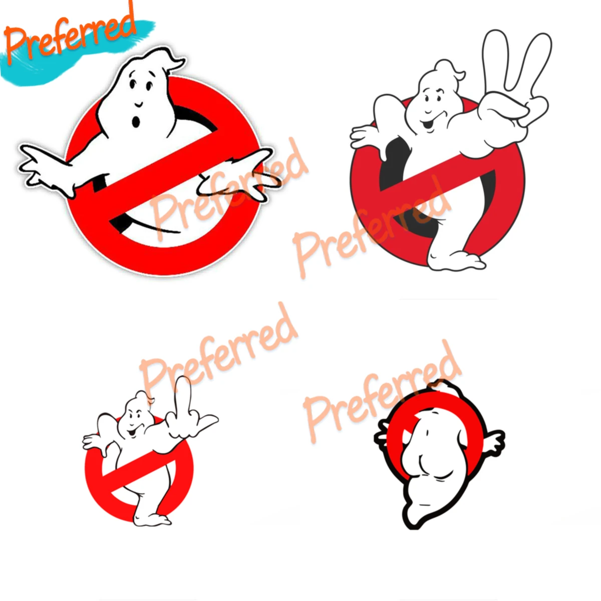 High Quality Cute Ghostbusters Decal Motocross Racing Laptop Helmet Trunk Wall Vinyl Car Sticker Die Cutting Waterproof PVC