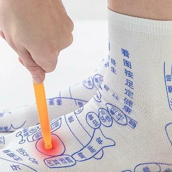 Chaussettes d'acupression pour pédicure, chaussettes à trous, figure novice, massage des points d'acupuncture plantaires, chaussettes de massage des pieds, gants de massage des points d'acupuncture