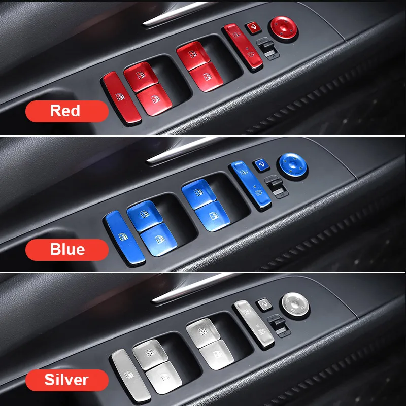 Vtear Car Interior Button Trim Cover Glass Lift Button Sticker Headlight Button Sticker Set Accessories For Hyundai Elantra 2021